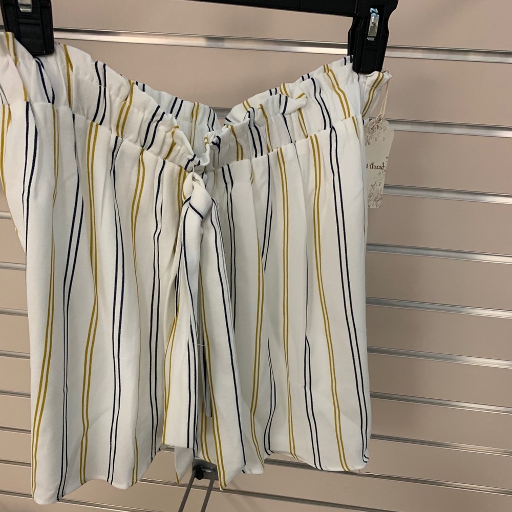 White striped shorts